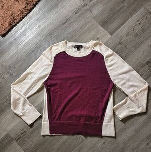 Banana Republic Burgundy and Cream Sweater